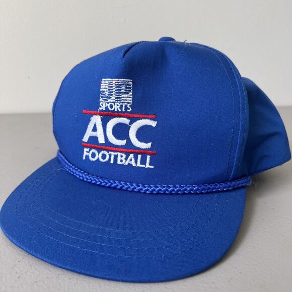 ACC Football JP Sports Hat Cap Blue Adjustable Snapback 80s 90s Vintage - Picture 1 of 5